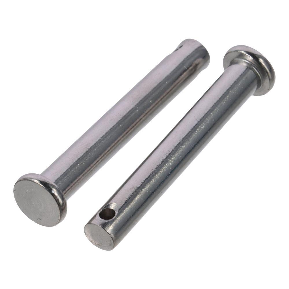 12Pcs 304 Stainless Steel Single Hole Clevis Pins 20/25/30/35/40/45/50/55/60mm Flat Head
