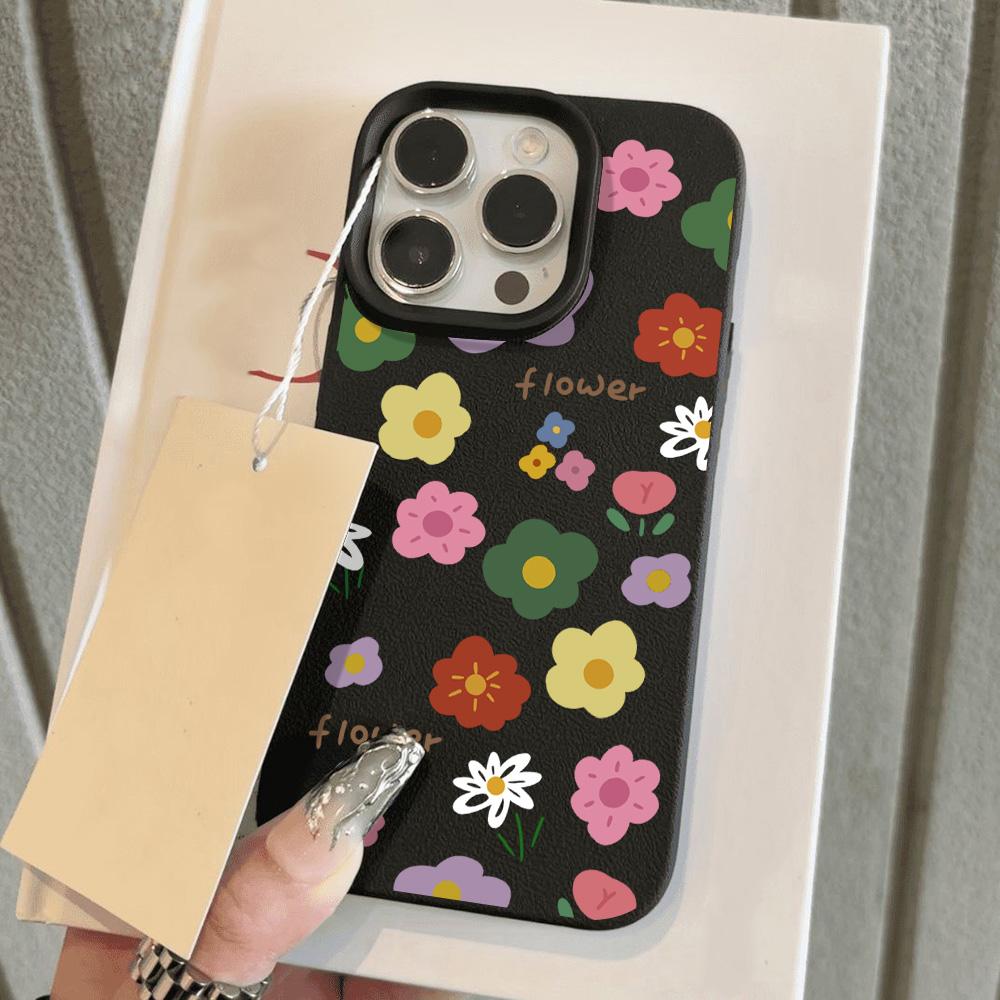 Floral Pattern Mobile Phone Protective Case For iPhone 17 16 15Pro Max 11 12 13 14Pro Plus Shockproof & Anti-fall Cover