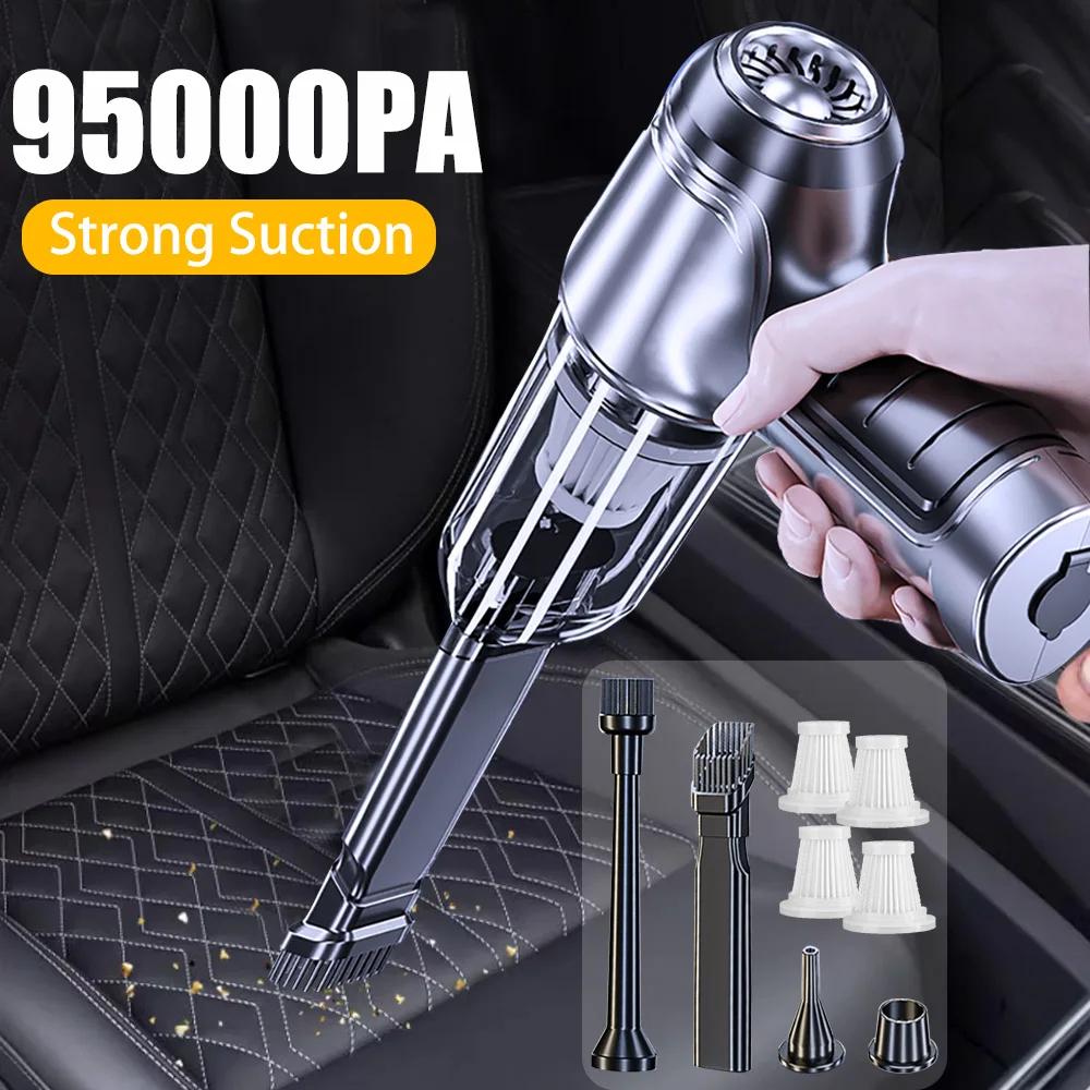 95000PA Car Vacuum Cleaner Powerful Wireless Mini Handheld Portable Vacuum Cleaner For Automotive Strong Suction Cleaning