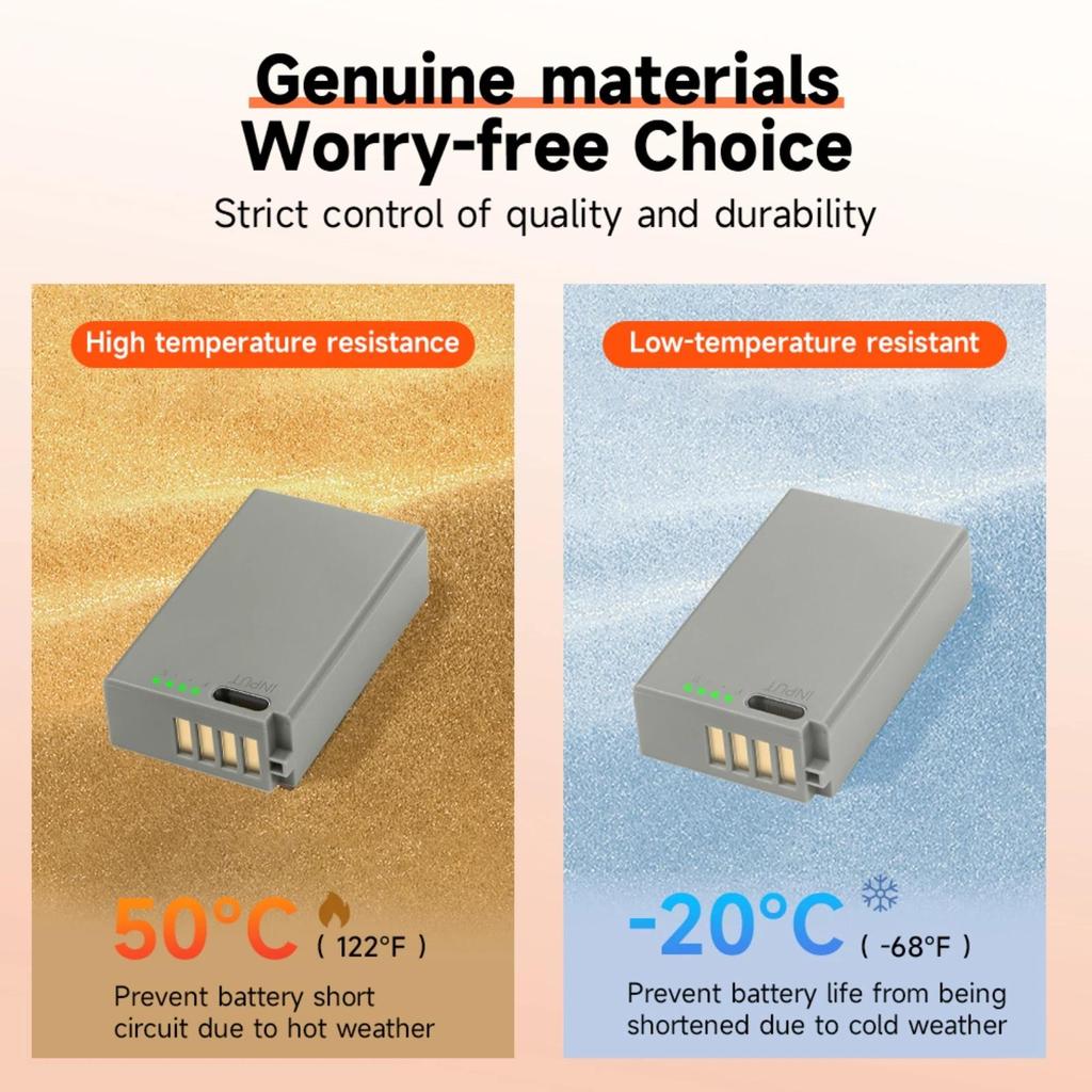 PALO EN-EL20 Battery with USB Input for Nikon Coolpix P1000 P950, 1 J1, 1 J2, 1 J3, 1 S1 2000mAh Li-ion Digital Camera