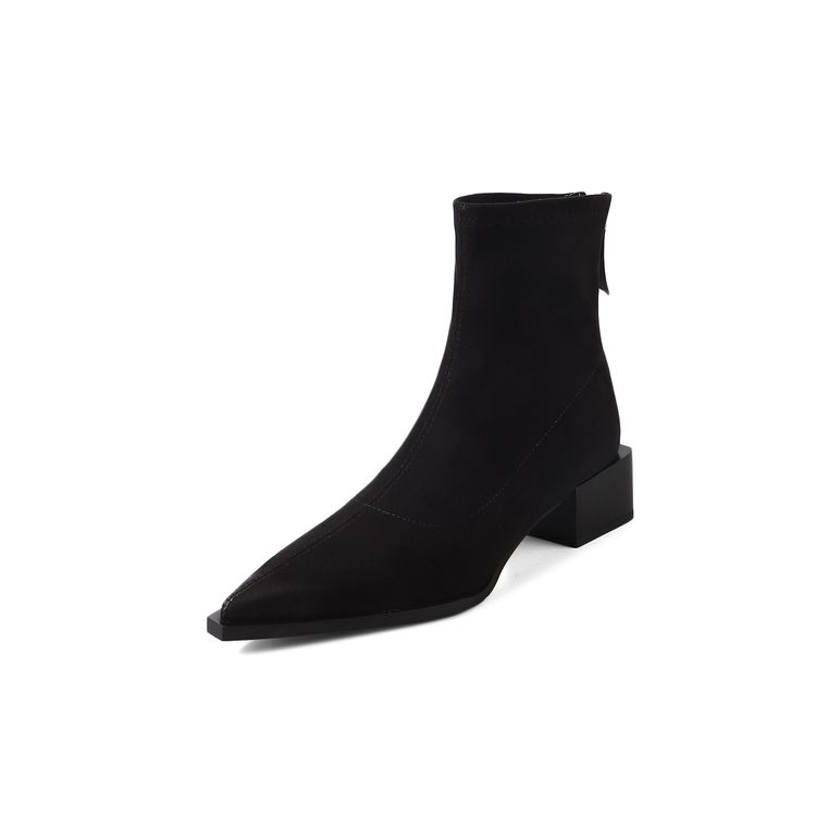 Fashion New Spring Autumn Women Boot Shoes for Women Pointed Toe Short Boots Fashion Boots Handmade Chunky Heels Skinny Boots