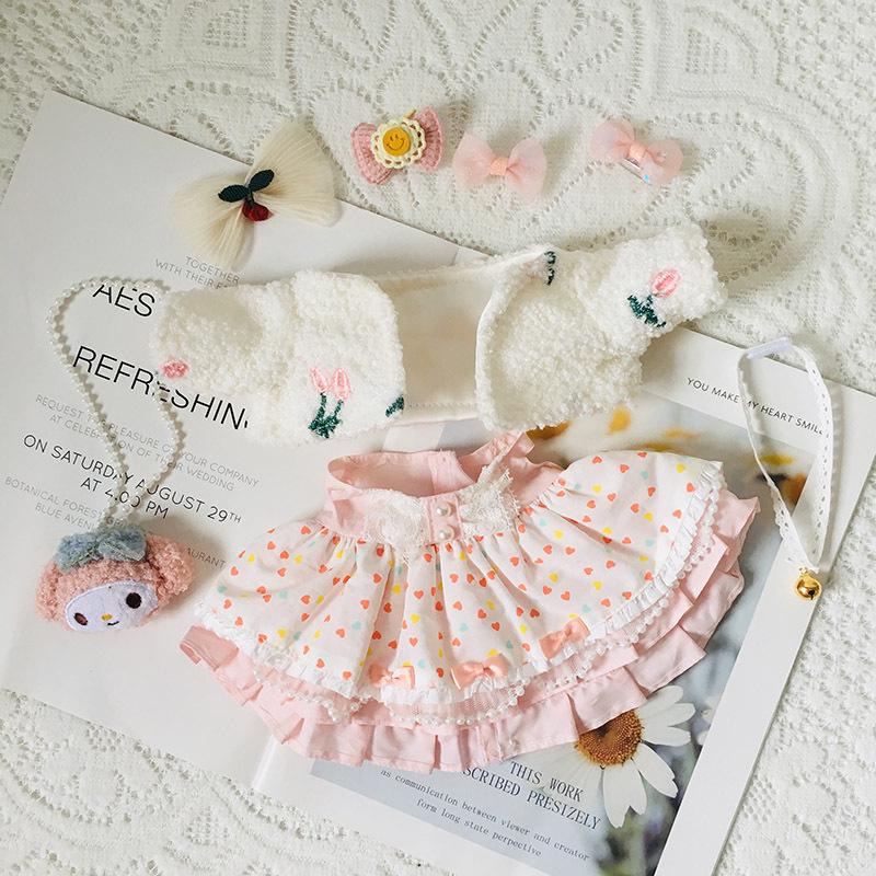 Medium 30cm Handmade Doll Clothes for Jointed Bear - S Size Belle Lulu Outfit Gift for Girls