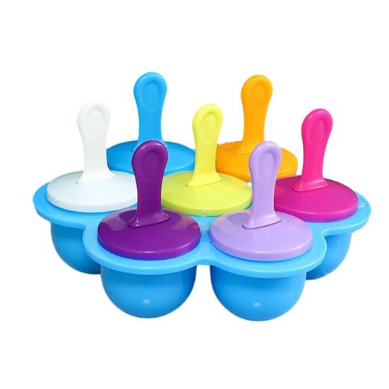 Pop Mold with Lid Food Grade Plastic Penguin Shape Ice Tray Efficient синий