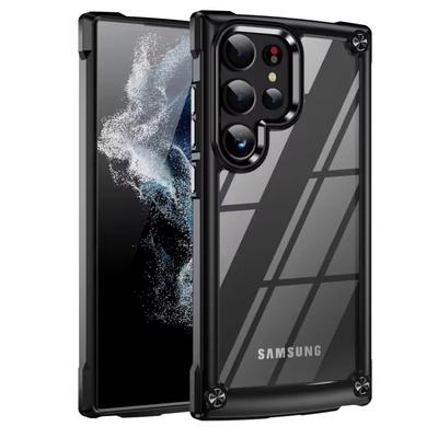 Tvirtas, atsparus smūgiams buferio dėklas, skirtas Samsung S25 S24 S23 S22 S21 Plus Ultra 5G, hibridinis, apsaugantis nuo smūgių, šarvuotas, skaidrus dangtelis