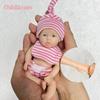 ChildDream 15 cm Vollsilikon Ganzkörper Mini Reborn Puppe Zwillinge Elastisch Dehnbar Handfläche Simulation Puppe Kleine Süße Babypuppen für Kinder Spielkamerad Spielzeug
