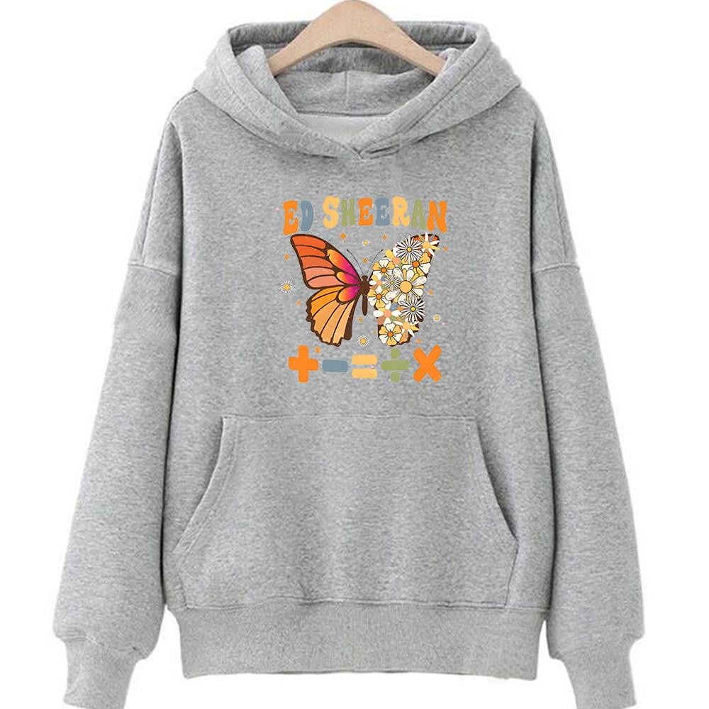 Ed Sheeran Tour Sweatshirts Women Aesthetic Hoodies Winter Fleece Sudadera with Pocket Clothing Oversized O-neck