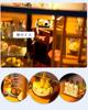 moin moin Scale Dollhouse Miniature DIY Kit Set Cat Sushi Japanese Realistic LED 2208dh340 1/24 [English Instructions] Restaurant, Food, Food, Lights,