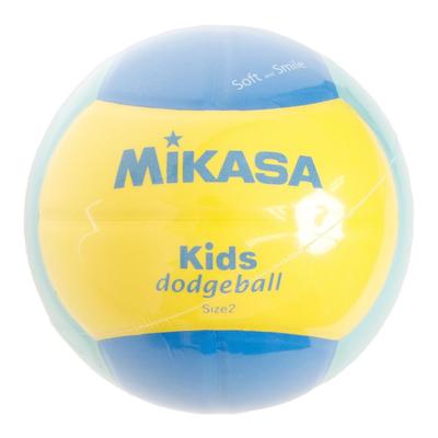 MIKASA Smile Dodgeball, Size 2, 160g, Blue/Yellow/Green, SD20-YLG, Recommended Internal Pressure: 0.10-0.15 Kgf/cm2