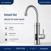 Roestvrijstalen Directe Elektrische Waterkraan: Snelle Verwarming, Dubbele Temperatuur, Verstelbaar voor Kleine Keukens