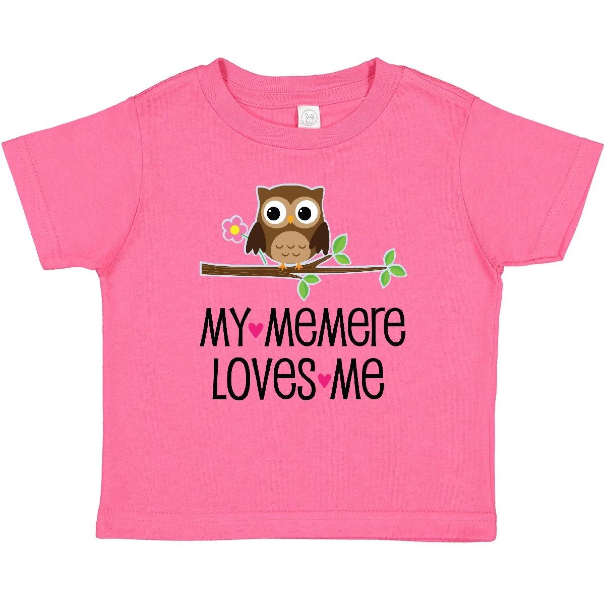 

Inktastic My Memere Loves Me Grandchild Owl For Girl Baby T-Shirt Grandkids Tees 140