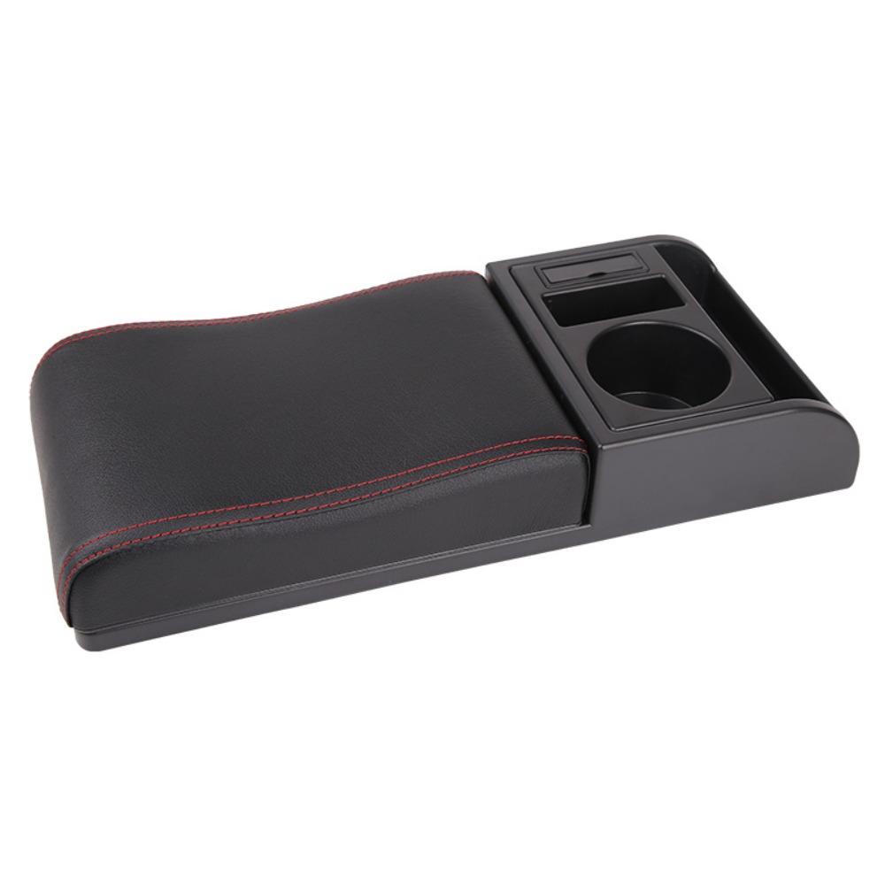 With Cup Holder Car Armrest Box Extender Multi-Functional Storage Box Car Armrest Extender Elbow Support Heightening