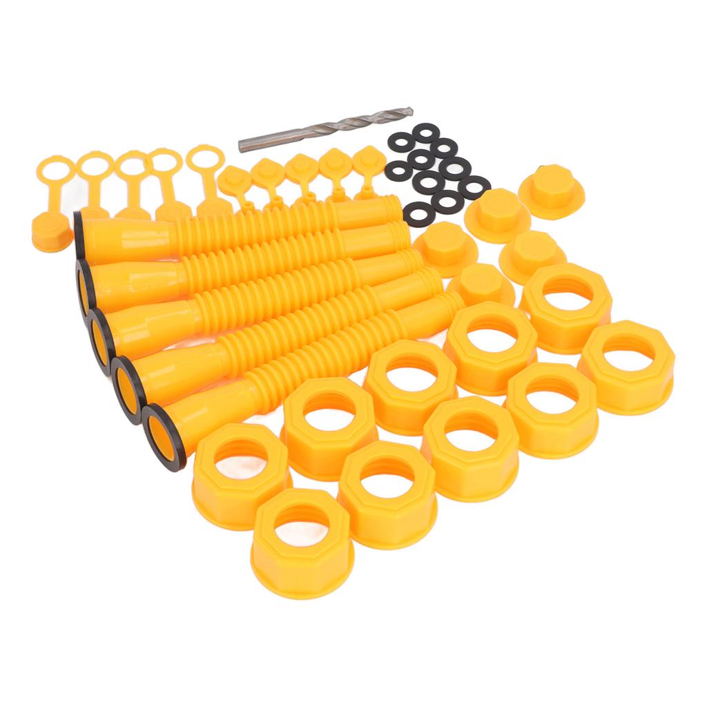 5 Set Gas Can Spout Kit Anti Spill HDPE Flexible 8.1in Hose Gas Can Nozzle Replacement for 1 2 5 10 Gallon Fuel Cans
