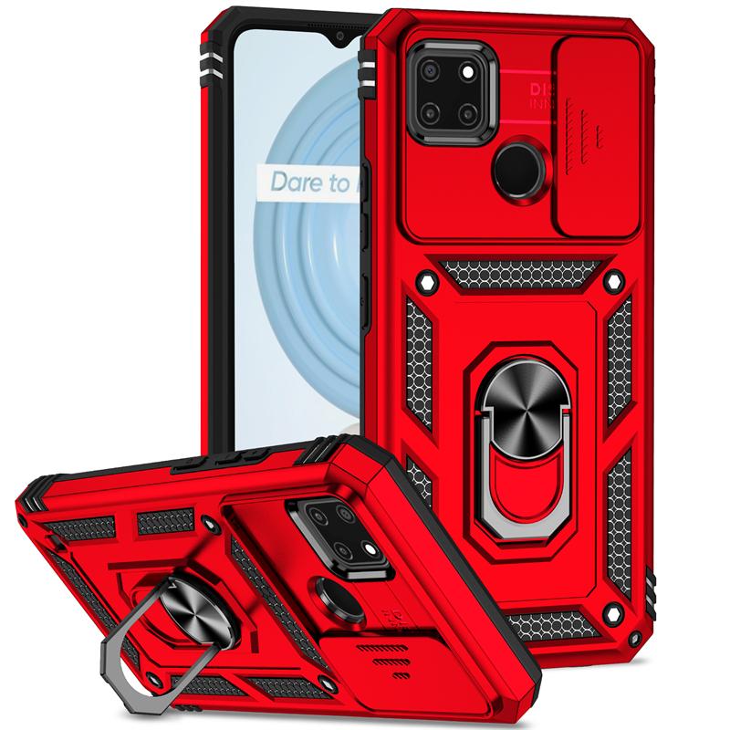 For OPPO Realme C21Y C25Y Case Shockproof Armor Slide Camera Protect Phone Case For Realme C 21y C21 Y 25Y Car Holder Back Cover