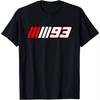 2026 Nowy Samochód Wyścigowy Motocykl Nr 93 Nadrukowany Graficzny T-shirt Moda Rekreacja Sport Oddychający Unisex i Damski Nowy Letni T-shirt