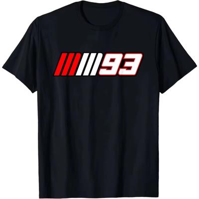 2026 Neu Sommer Motorrad Rennauto Nein. 93 Gedrucktes Grafik-T-Shirt Mode Freizeit Sport Große Größe Atmungsaktives T-Shirt - Herren...