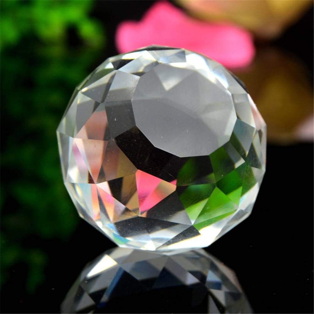 Feng Shui Clear Crystal Ball Sun Catcher (40 MM, Clear) Window Hanging Ball for Good Luck & Prosperity - Hanging Home Deocration & Gifting