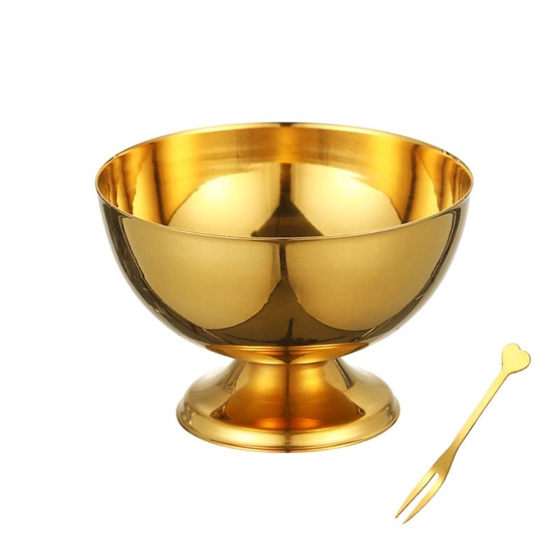 Outdoor Picnics Essential Portable Nonrust Steel Bowl for Salads Ice Creams Easy Cleaning Sturdy Multipurpose Design