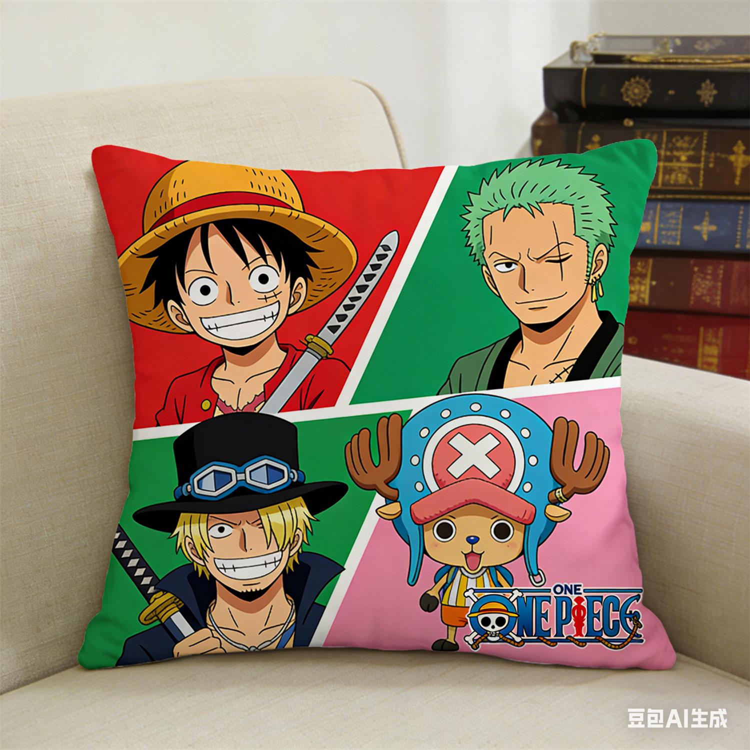

Наволочка с принтом персонажа из аниме One Piece, любимого фанатами. Декоративная наволочка для спальни, гостиной и энтузиастов аниме 45X45cm