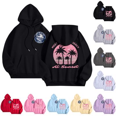 Grafické mikiny pro ženy roztomilé pulovry s dlouhým rukávem preppy mikiny s potiskem písmen kapucí podzim zima