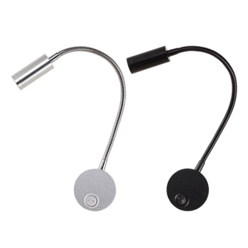 Led Hose Spotlight Wall Lamps Hotel Bedside Reading Wall Lamp Study Room Exhibition Hall Balck 3W Interior Decor Lighting Hot