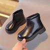 Kids Ankle Boots Retro British Style 2024 Winter New Fashion Boys Girls Short Boots Non-slip Children Leather Boots Soild Color