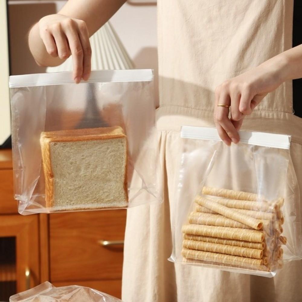 50pcs Transparent Toast Bags Twist Tie Sealed Storage Bakery Packaging Bags Food Packaging Self-Sealed Self-Sealed Pouch Bakery