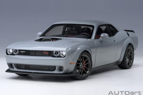 AUTOart 1/18 Scale Dodge Challenger R/T Scat Pack Widebody 2022 SMOKE SHOW/Gray Finished Product