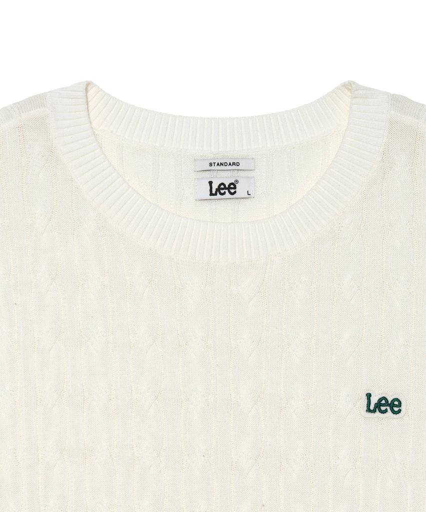 LEE Cable Short Sleeve Knit Ivory