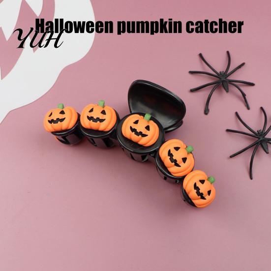 Wizard Hat Hair Clips Halloween Claw Clip for Women Girls, Cute Witch Hat/Pumpkin/Ghost Plastic Clips, Non-Slip Decorative Headwear Party Daily