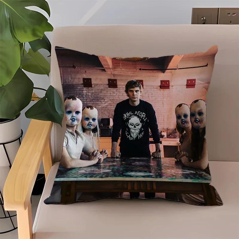 Pillowcases Evan Peters Cushion Cover 45x45cm 35x35cm Sofa Cushions Couch Pillows for Bedroom Home Decor Pillow Case
