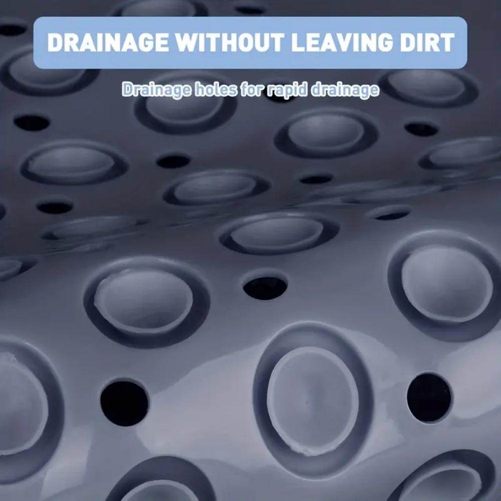 Bathroom Non-Slip Mat Solid Color Massage Mat Home Anti-Slip Suction Cup Carpet Waterproof Dirt-Resistant Toilet Hotel Floor Mat