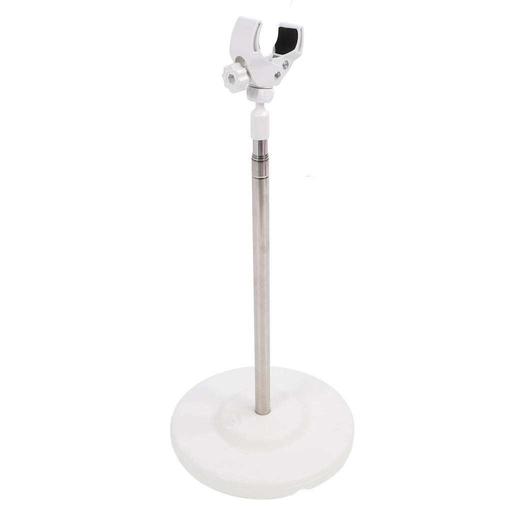 Haartrockenständer Edelstahl Teleskopstange Verstellbarer Drehwinkel Boden-Föhnhalter für Badezimmer