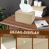 Tissue Box PU Leather Rectangular Tissue Box with Magnetic Bottom Decorative Rectangular Tissue Dispenser for Home Dining Room
