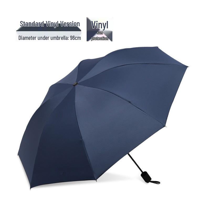 10-Rib Auto Folding Umbrella: Enlarged, Thickened, Portable, with Ring Buckle – for Sun and Rain, Custom Logo Available.