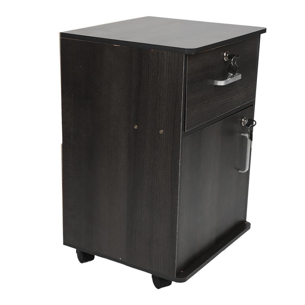 Mobile File Cabinet Multiple Drawers Sturdy Under Desk Rolling File Cabinet with Locks Wheels for Home Office Walnut