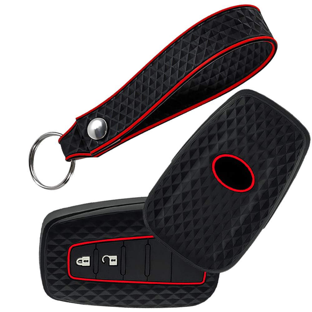 2 Button Silicone Car Remote Key Fob Cover Case For Toyota CHR C-HR Prius 2017 2018 Keyless Shell Skin Holder Protector