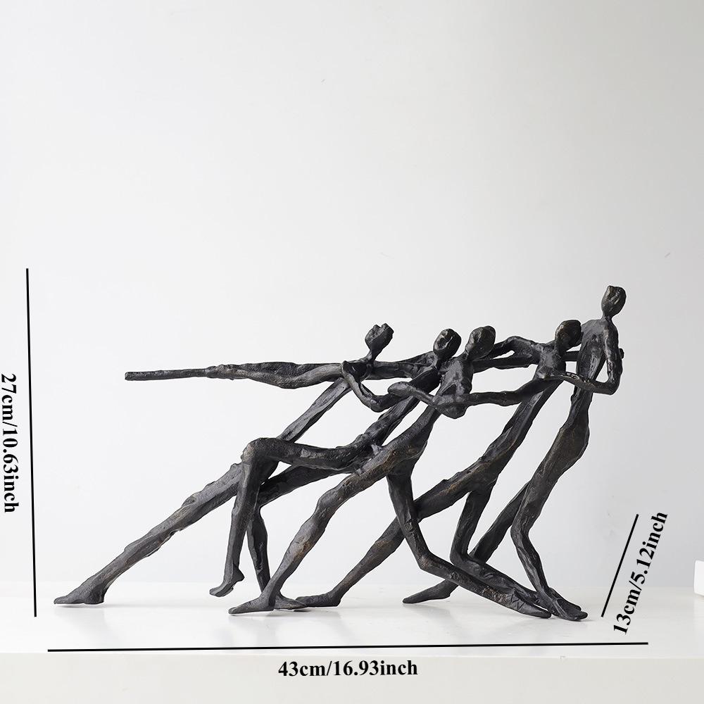 Character Statue Desk Decoration Minimalist Athlete Character Sculpture Metal Crafts Decoration Room Aesthetic Decoration