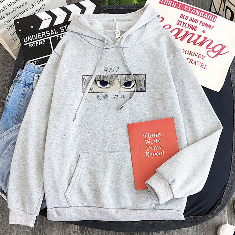 Killua full-time hunter HUNTER x HUNTER hooded sweater HUNTER candy-colored top