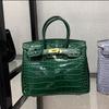 Yijinyuan 2024 Alligator Leather Platinum Bag Handbag Women Shoulder Fashionable Sweet Large-capacity