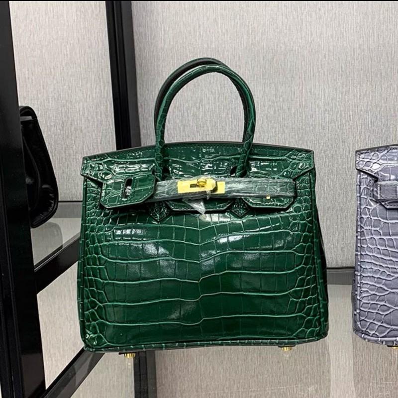Yijinyuan 2024 Alligator Leather Platinum Bag Handbag Women Shoulder Fashionable Sweet Large-capacity