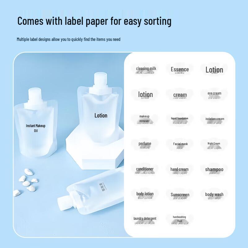 Portable Travel Toiletry Dispenser Bottles and Bags