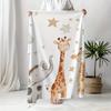 Lovely Animal Flannel Blanket Elephant Giraffe Printed for Kids Bedroom Decoration Warm Soft Comfertable Blanket for Sofa Chair