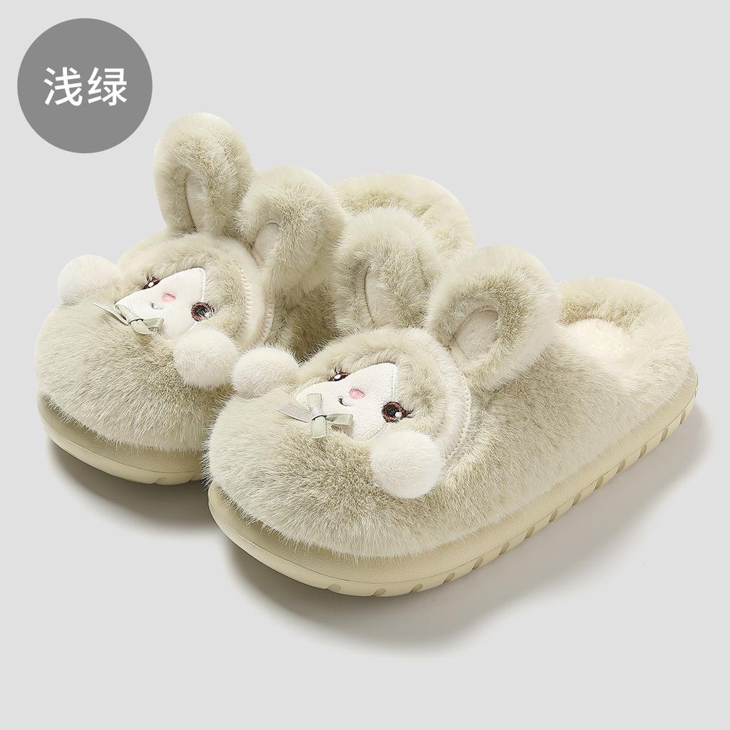 Cartoon niedliche Baumwollpantoffeln Winter Indoor Zuhause Haushalt Dicke Sohle Plüsch Warm Rutschfest Flauschige Pantoffeln
