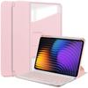 For Xiaomi Pad 7 Case 360-Degree Rotary Stand PU Leather+Acrylic Tablet Cover with Keyboard