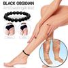 Brățară naturală din piatră obsidiană neagră Promovează circulația sângelui Relaxează anxietatea Brățări sănătoase pentru pierderea în greutate Femei Bărbați