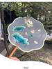 Lingjuan Palace Double-Sided Embroidered Lotus Fan: Beechwood Handle, Classical Chinese Dance Fan