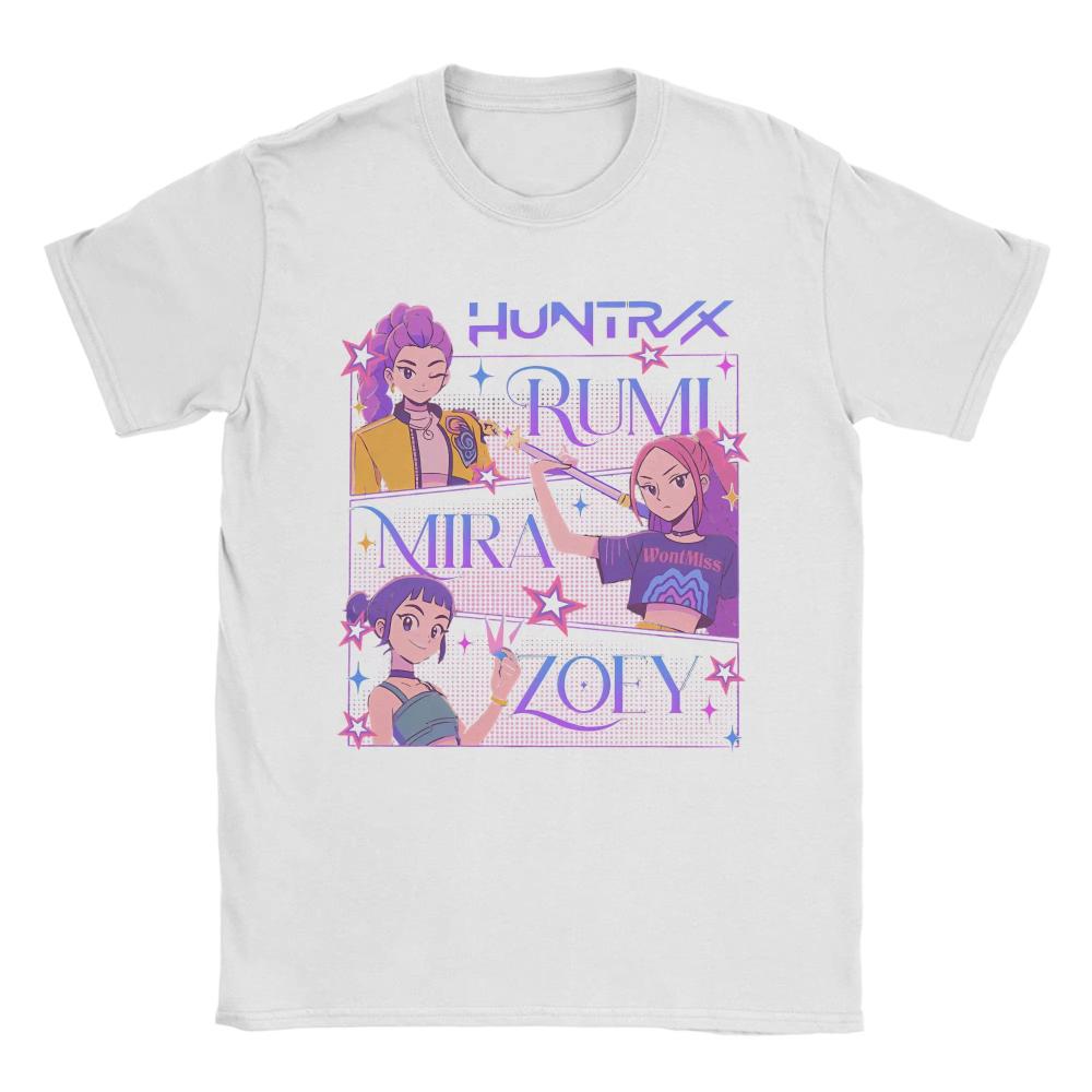 New Hot Sale Men Women Printed Kpop Demon Hunters Huntrix Girls Tees Cotton Fashion T Shirts Cotton T-shirts Clothing