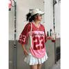 Summer New V-neck T-shirt Men's and Women's Casual Sports Style 23 Digital Printed Fashion V-neck T-shirt Short-sleeved Top