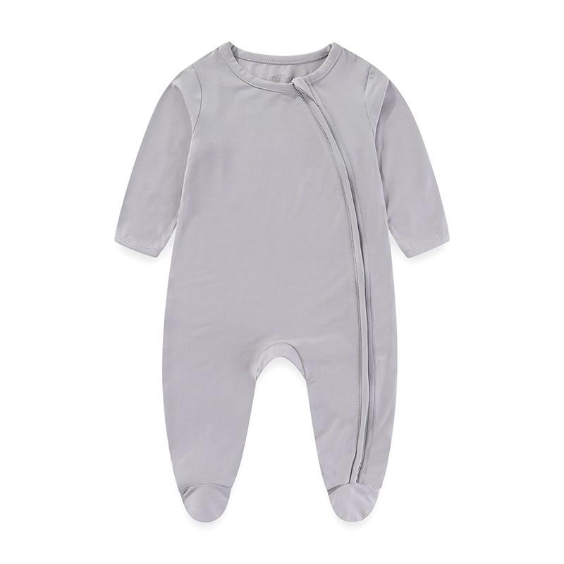 

1 шт. Модный комбинезон с длинным рукавом и молнией для новорожденных мальчиков и девочек, из мягкого хлопка 12M