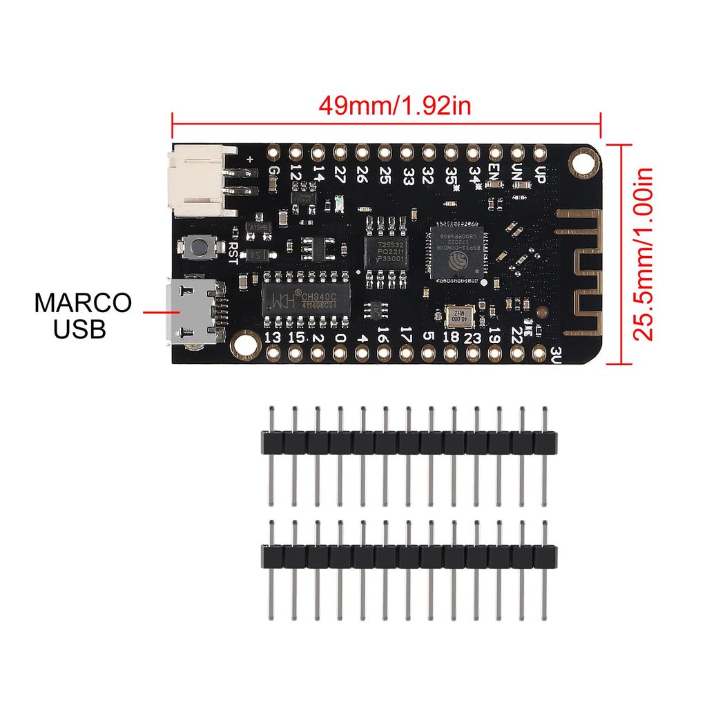 ESP-32 Lite V1.0.0 WiFi Bluetooth Development Board Antenna ESP32 ESP-32 REV1 CH340G MicroPython 4MB TypeC MICRO USB for Arduino